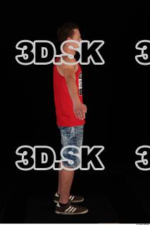 0015 Whole body red shirt short jeans  black shoes…